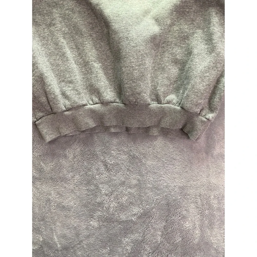 Nike Girls Large Gray Cropped Sweatshirt Fleece Pullover Embroidered Logo L